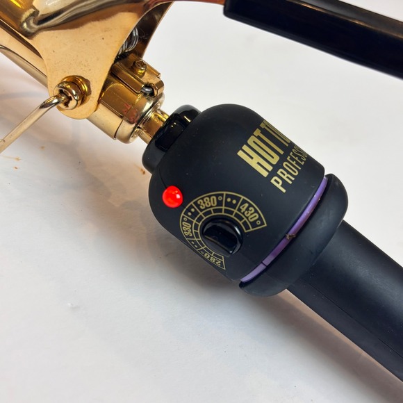 Hot Tools Professional Model 1101 Gold Curling Iron 1 Inch Long Lasting Curls - Picture 6 of 7